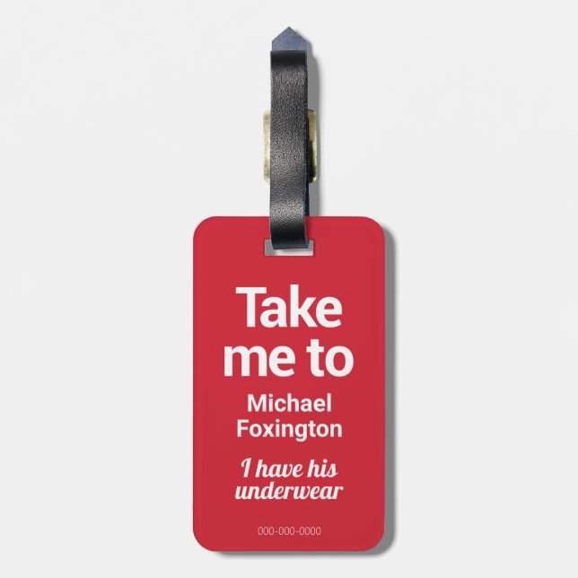 Chicago Love | Luggage Tag | Funny Custom (Back Vertical)