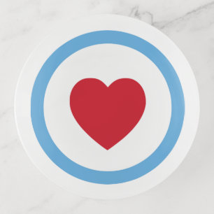 Chicago Love   Trinket Tray   Heart   White