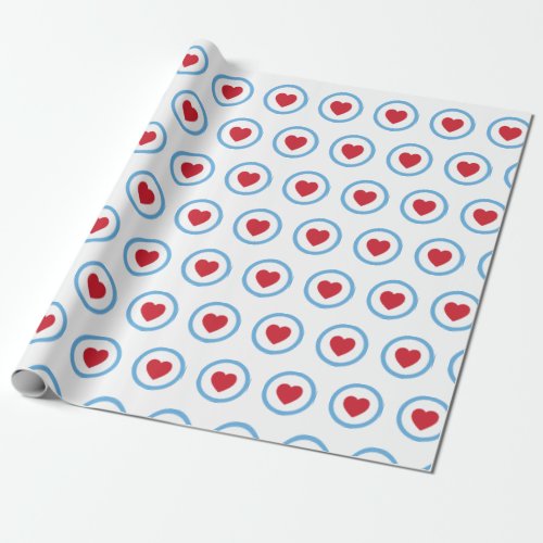 Chicago Love  Wrapping Paper  Red Heart  Large