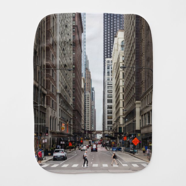 Chicago Madison Street Burp Cloth (Front)