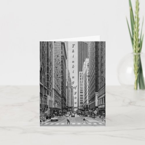 Chicago Madison Street Grayscale Card