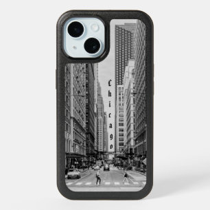 Chicago Madison Street Grayscale OtterBox iPhone 15 Case