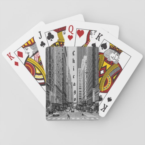 Chicago Madison Street Grayscale Playing Cards