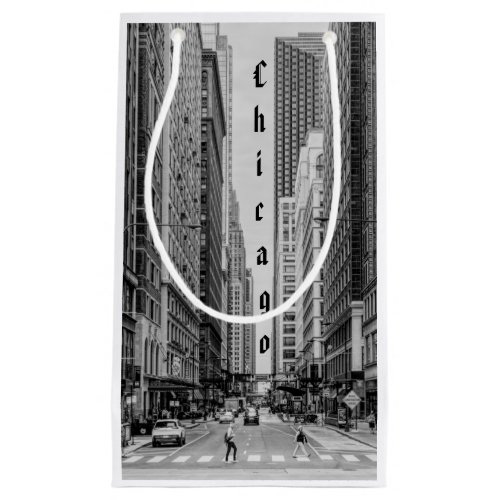 Chicago Madison Street Grayscale Small Gift Bag