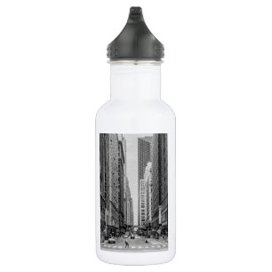 Chicago Madison Street Grayscale Stainless Steel W Water Bottle