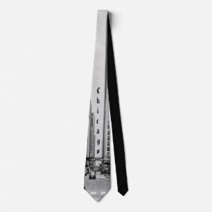 Chicago Madison Street Grayscale Tie