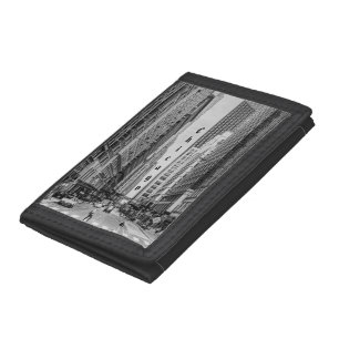 Chicago Madison Street Grayscale Trifold Wallet