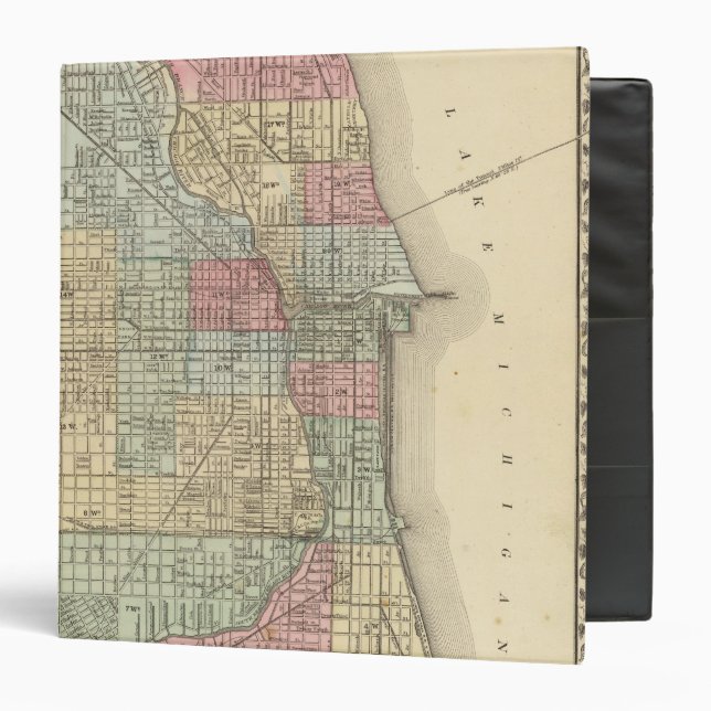 Chicago Map by Mitchell Binder (Front/Inside)