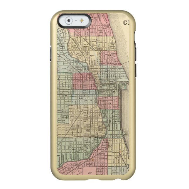Chicago Map by Mitchell Incipio iPhone Case (Back)
