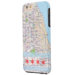 Chicago Map Flag Tough iPhone 6 Plus Case