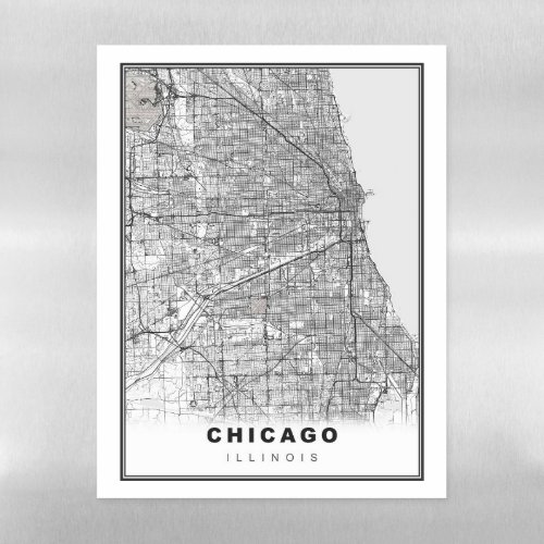 Chicago Map Magnetic Dry Erase Sheet