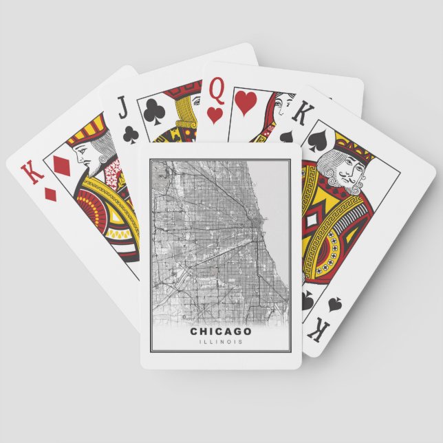 Chicago Map Poker Cards (Back)