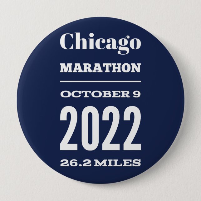 Chicago Marathon 2022 Button (Front)