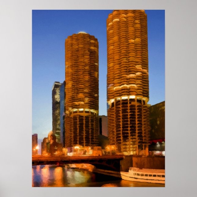 Chicago Marina Towers Poster (Front)
