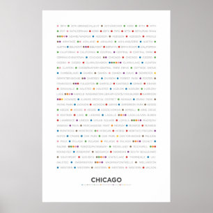 Chicago - MetroDots Poster