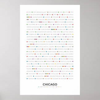 Chicago - MetroDots Poster