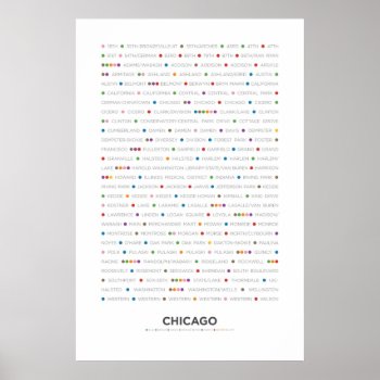 Chicago - Metrodots Poster by creativ82 at Zazzle