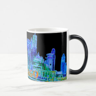 Chicago Michigan Avenue 1940's Art Color Neon Morph Mug