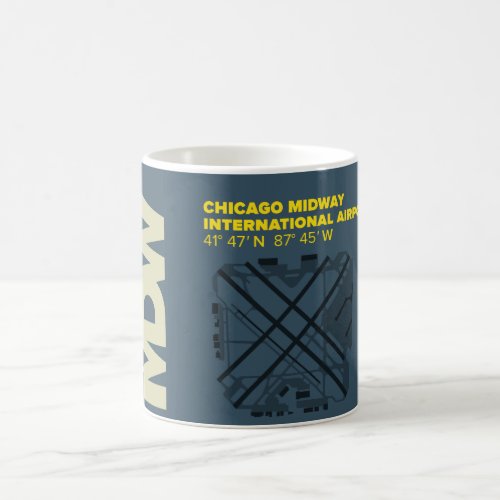 Chicago Midway Airport MDW Diagram Mug