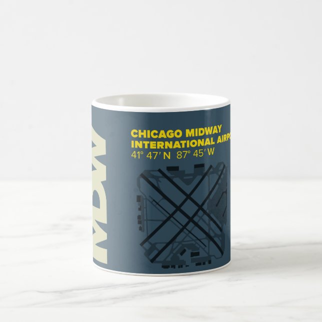 Chicago Midway Airport (MDW) Diagram Mug (Center)