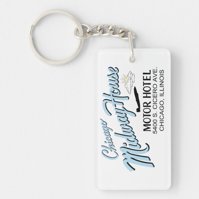 Chicago Midway House Motor Hotel, Chicago, IL Keychain (Front)
