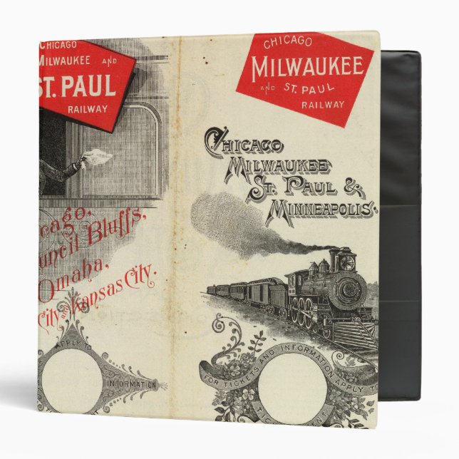 Chicago Milwaukee and St Paul Railway Binder (Front/Inside)