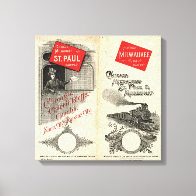 Chicago Milwaukee and St Paul Railway Canvas Print (Front)
