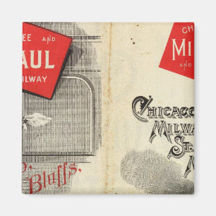 Chicago Milwaukee and St Paul Railway Magnet