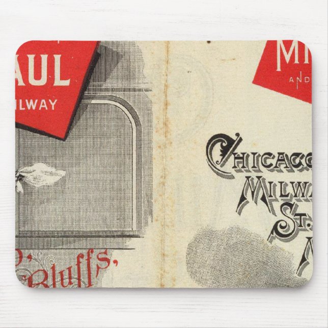 Chicago Milwaukee and St Paul Railway Mouse Pad (Front)