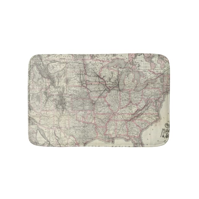 Chicago Milwaukee and St Paul Ry and connections Bathroom Mat (Front)
