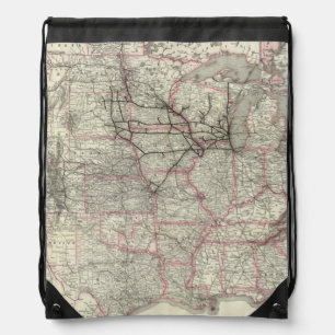 Chicago Milwaukee and St Paul Ry and connections Drawstring Bag