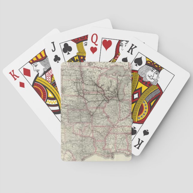 Chicago Milwaukee and St Paul Ry and connections Poker Cards (Back)