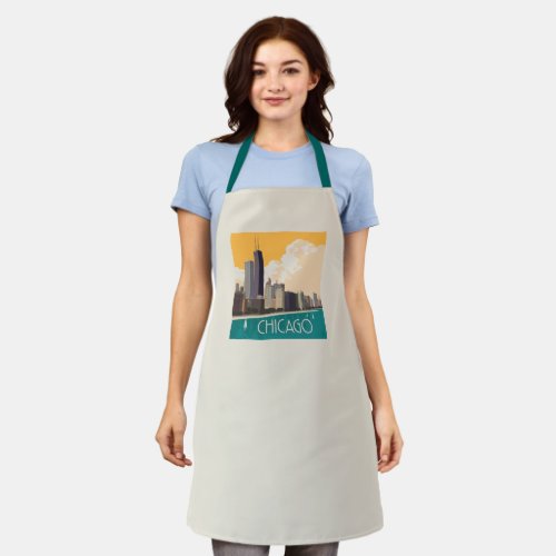 Chicago  Modern Skyline Apron