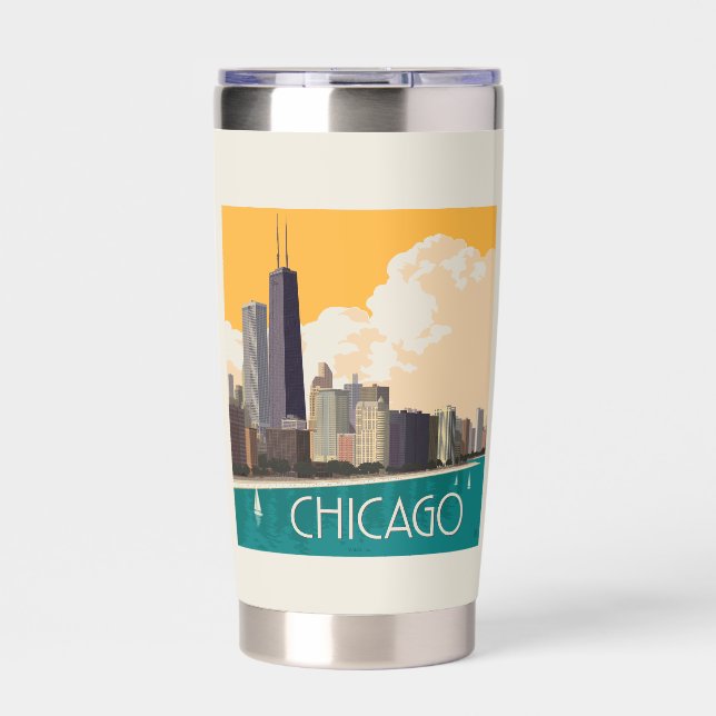 Chicago | Modern Skyline Insulated Tumbler (Front)