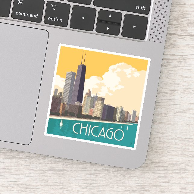 Chicago | Modern Skyline Sticker (Detail)