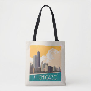 Chicago   Modern Skyline Tote Bag