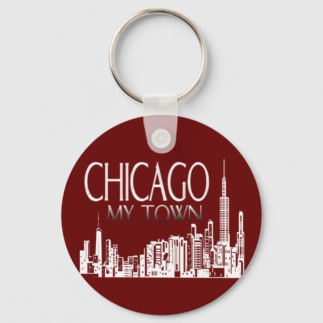 Chicago My Town Keychain (Front)