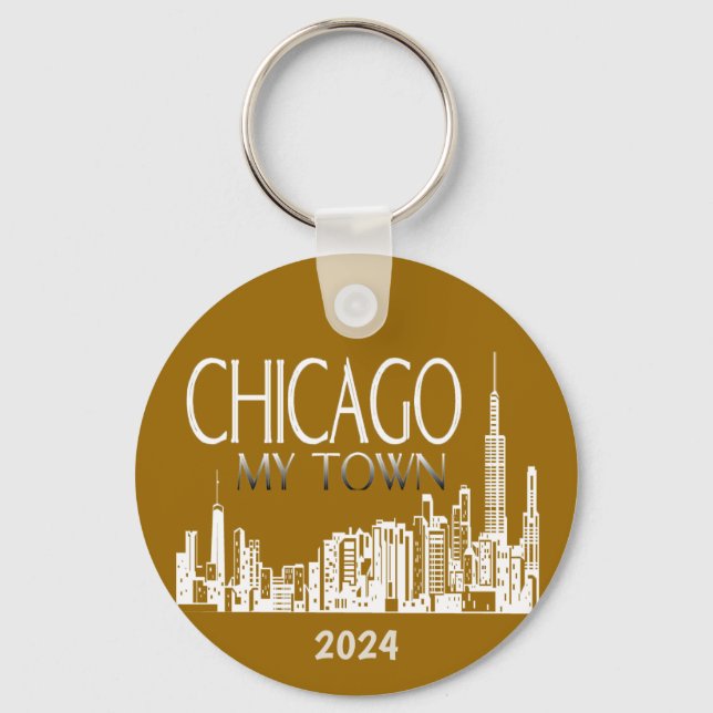 Chicago My Town Keychain (Front)