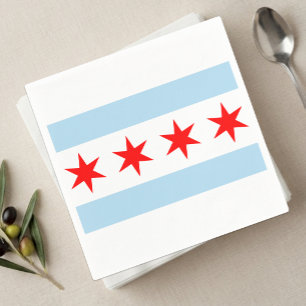 Chicago Napkins, Chicago Flag party Napkins