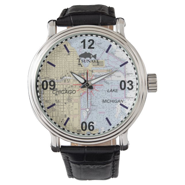 Chicago Nautical Chart Watch (Front)