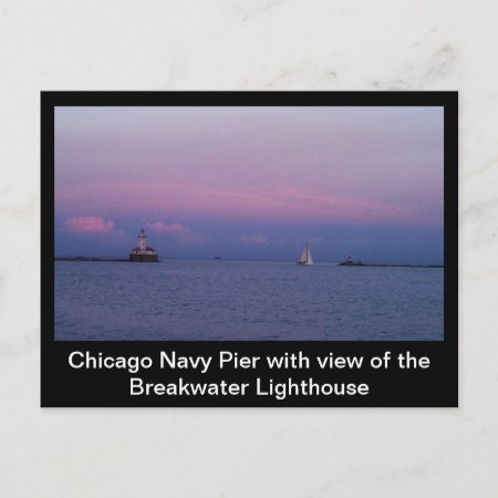Chicago Navy Pier And Lighthouse Postcard