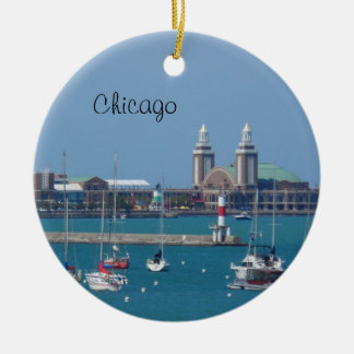 Chicago Navy Pier Ceramic Ornament