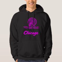 Chicago Navy Pier Ferris Wheel Neon Pink