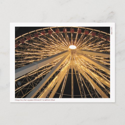 Chicago Navy Piers Signature Ferris Wheel Postcard