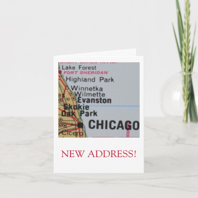 Chicago New Address announcement (Front)