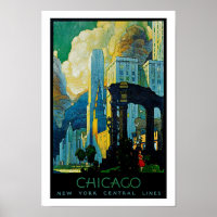Chicago ~ New York Central Lines Poster