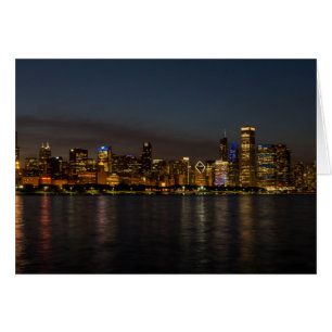 Chicago Night Cityscape Cards