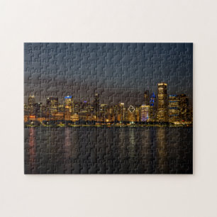 Chicago Night Cityscape Jigsaw Puzzle