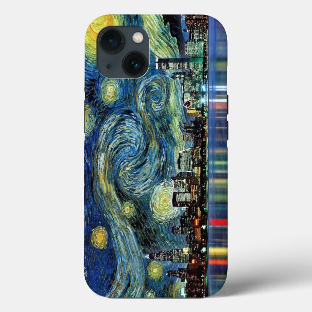 Chicago night sky painting iPhone / iPad case (Back)