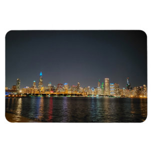Chicago Night Skyline magnet